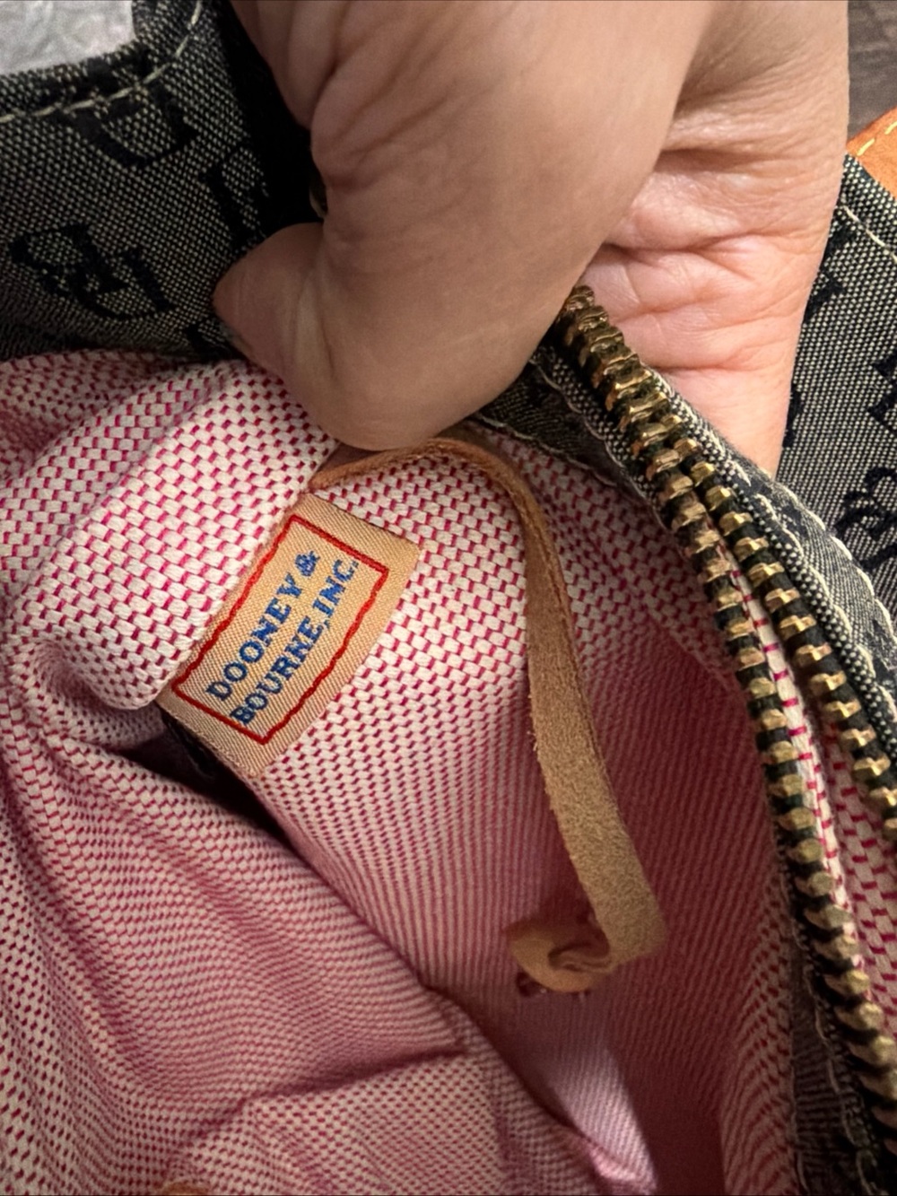Dooney & Bourke signature monogram canvas tote bag - Picture 9 of 9